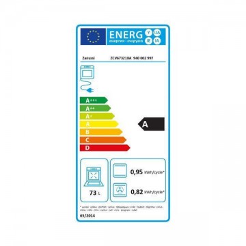 Zanussi ZCV67321XA Κουζίνα 73lt με Κεραμικές Εστίες Π59.6εκ. Inox